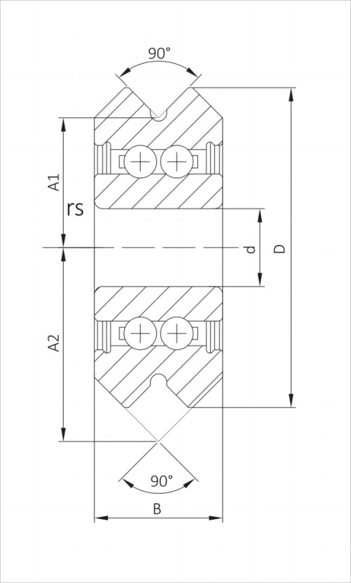VW Series W-Profile Track Roller Bearing NLHB